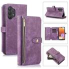 For Samsung Galaxy A32 4G Dream 9-Card Wallet Zipper Bag Leather Phone Case(Purple) - 1