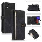 For Samsung Galaxy A22 4G Dream 9-Card Wallet Zipper Bag Leather Phone Case(Black) - 1