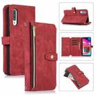 For Samsung Galaxy A70 / A70s Dream 9-Card Wallet Zipper Bag Leather Phone Case(Red) - 1