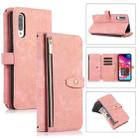 For Samsung Galaxy A70 / A70s Dream 9-Card Wallet Zipper Bag Leather Phone Case(Pink) - 1