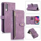 For Samsung Galaxy A70 / A70s Dream 9-Card Wallet Zipper Bag Leather Phone Case(Purple) - 1
