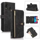 For Samsung Galaxy A20 / A30 Dream 9-Card Wallet Zipper Bag Leather Phone Case(Black) - 1