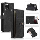 For Samsung Galaxy A12 4G / 5G Dream 9-Card Wallet Zipper Bag Leather Phone Case(Black) - 1