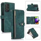 For Samsung Galaxy A72 4G / 5G Dream 9-Card Wallet Zipper Bag Leather Phone Case(Green) - 1