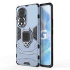 For Honor 80 Shockproof PC + TPU Phone Case with Magnetic Ring Holder(Navy Blue) - 1