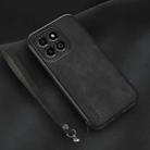 For Honor Play 30M Lamba Skin Feel Leather Back Phone Case with Strap(Black) - 1