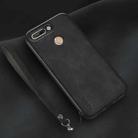 For Honor V9 Lamba Skin Feel Leather Back Phone Case with Strap(Black) - 1