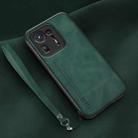 For Xiaomi Mix 4 Lamba Skin Feel Leather Back Phone Case with Strap(Deep Green) - 1