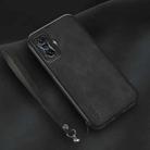 For Xiaomi Redmi K50 Gaming Lamba Skin Feel Leather Back Phone Case with Strap(Black) - 1