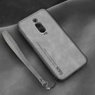 For Xiaomi Redmi K20 Lamba Skin Feel Leather Back Phone Case with Strap(Space Grey) - 1