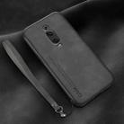 For Xiaomi Redmi K20 Lamba Skin Feel Leather Back Phone Case with Strap(Dark Grey) - 1