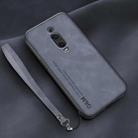 For Xiaomi Redmi K20 Lamba Skin Feel Leather Back Phone Case with Strap(Blue) - 1
