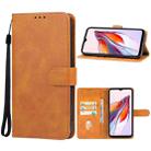 For Xiaomi Redmi 12C Leather Phone Case(Brown) - 1