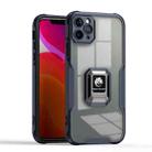 For iPhone 11 Pro Max Armor Shockproof Magnetic Ring Phone Case(Black) - 1