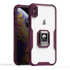 For iPhone X / XS Armor Shockproof Magnetic Ring Phone Case(Red) - 1
