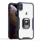 For iPhone XS Max Armor Shockproof Magnetic Ring Phone Case(Black) - 1