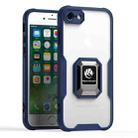 For iPhone SE 2022 / 2020 / 7 / 8 Armor Shockproof Magnetic Ring Phone Case(Navy Blue) - 1