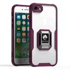 For iPhone SE 2022 / 2020 / 7 / 8 Armor Shockproof Magnetic Ring Phone Case(Red) - 1