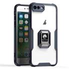 For iPhone 7 Plus / 8 Plus Armor Shockproof Magnetic Ring Phone Case(Black) - 1