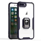 For iPhone 7 Plus / 8 Plus Armor Shockproof Magnetic Ring Phone Case(Deep Purple) - 1