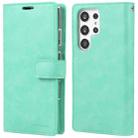 For Samsung Galaxy S23 Ultra 5G GOOSPERY MANSOOR DIARY 9 Card Slots Leather Phone Case(Mint Green) - 1