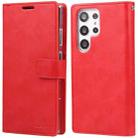 For Samsung Galaxy S23 Ultra 5G GOOSPERY MANSOOR DIARY 9 Card Slots Leather Phone Case(Red) - 1