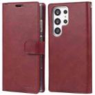 For Samsung Galaxy S23 Ultra 5G GOOSPERY MANSOOR DIARY 9 Card Slots Leather Phone Case(Wine Red) - 1