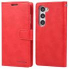 For Samsung Galaxy S23 5G GOOSPERY BLUE MOON Crazy Horse Texture Leather Phone Case(Red) - 1