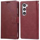 For Samsung Galaxy S23 5G GOOSPERY BLUE MOON Crazy Horse Texture Leather Phone Case(Wine Red) - 1