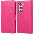 For Samsung Galaxy S23 5G GOOSPERY BLUE MOON Crazy Horse Texture Leather Phone Case(Rose Red) - 1