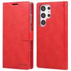 For Samsung Galaxy S23 Ultra 5G GOOSPERY BLUE MOON Crazy Horse Texture Leather Phone Case(Red) - 1