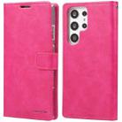 For Samsung Galaxy S23 Ultra 5G GOOSPERY BLUE MOON Crazy Horse Texture Leather Phone Case(Rose Red) - 1