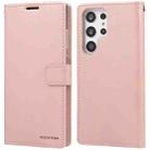 For Samsung Galaxy S23 Ultra 5G GOOSPERY BLUE MOON Crazy Horse Texture Leather Phone Case(Rose Gold) - 1