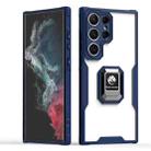 For Samsung Galaxy A32 4G Armor Shockproof Magnetic Ring Phone Case(Navy Blue) - 1