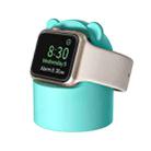 For Apple Watch Smart Watch Silicone Charging Holder without Charger(Mint Green) - 1