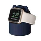 For Apple Watch Smart Watch Silicone Charging Holder without Charger(Dark Blue) - 1