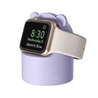For Apple Watch Smart Watch Silicone Charging Holder without Charger(Purple) - 1