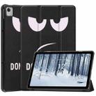 For Nokia T21 Custer Painted 3-Fold Holder Leather Smart Tablet Case(Big Eye Me) - 1