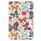 For Nokia T21 Custer Painted 3-Fold Holder Leather Smart Tablet Case(Colorful Butterflies) - 2