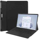 For Microsoft Surface Pro 9 Custer Pure Color Holder Leather Tablet Case(Black) - 1