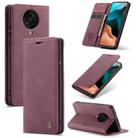 For Xiaomi Redmi K30 Pro CaseMe-013 Multifunctional Horizontal Flip Leather Case with Card Slot & Holder & Wallet(Wine Red) - 1