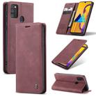 For Galaxy M30S / M21 CaseMe-013 Multifunctional Horizontal Flip Leather Case with Card Slot & Holder & Wallet(Wine Red) - 1