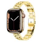 Small Waist Stainless Steel Watch Band For Apple Watch Ultra 49mm / Series 8&7 45mm / SE 2&6&SE&5&4 44mm / 3&2&1 42mm(Gold) - 1