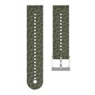 For Suunto 9 Rhombus Texture Silicone Watch Band(Army Green) - 3