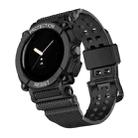 For Google Pixel Watch Three-proof Solid Color Integrated Watch Band(Black) - 1
