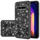 For LG V60 ThinQ Glitter Powder Contrast Skin Shockproof Silicone + PC Protective Case(Black) - 1