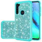 For Motorola Moto G Stylus(2020) Glitter Powder Contrast Skin Shockproof Silicone + PC Protective Case(Green) - 1