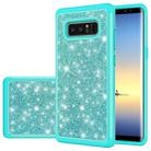 For Galaxy Note 8 Glitter Powder Contrast Skin Shockproof Silicone + PC Protective Case(Green) - 1