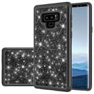 For Galaxy Note9 Glitter Powder Contrast Skin Shockproof Silicone + PC Protective Case(Black) - 1