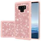 For Galaxy Note9 Glitter Powder Contrast Skin Shockproof Silicone + PC Protective Case(Rose Gold) - 1